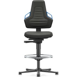 Nexxit Arbejdsstol, sort/blå, Duotec, fodring