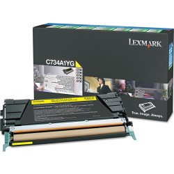 Lexmark X746A1YG lasertoner, gul, 7000 s.