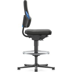 Nexxit Arbejdsstol, sort/blå, Duotec, fodring