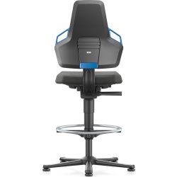 Nexxit Arbejdsstol, sort/blå, Duotec, fodring