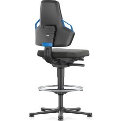 Nexxit Arbejdsstol, sort/blå, Duotec, fodring