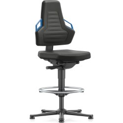 Nexxit Arbejdsstol, sort/blå, Duotec, fodring