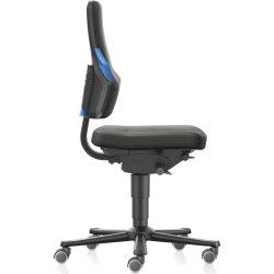Nexxit Arbejdsstol, sort/blå, Duotec, hjul