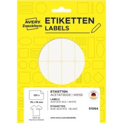 Avery 51064 navneskilte håndskrift, 76x19mm, silke
