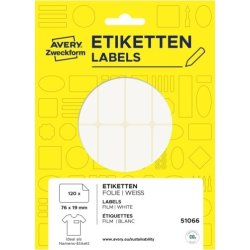 Avery 51066 navneskilte håndskrift 76x19 mm, folie