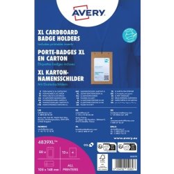 Avery 4839XL Navneskilteholder XL i karton