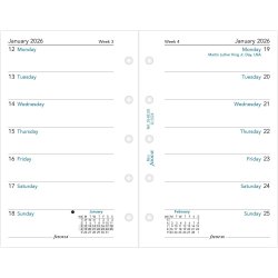 Filofax 2026 Refill | Mini | Uge | Engelsk