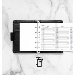 Filofax 2026 Refill | Mini | Årsplan | Engelsk