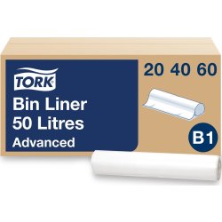 Tork B1 Affaldsposer, 50 L, Hvid