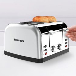 Taurus Brødrister Vintage Four 4 Skiver, stål