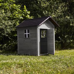 NORDIC PLAY Legehus 158x148x132 cm, grå/sort