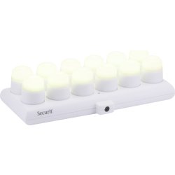 Securit® Amsterdam LED fyrfadslys, 12 stk., multi