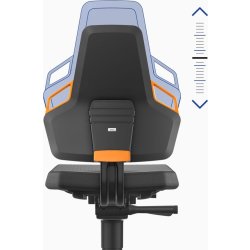 Nexxit Arbejdsstol, sort/blå, Duotec, hjul