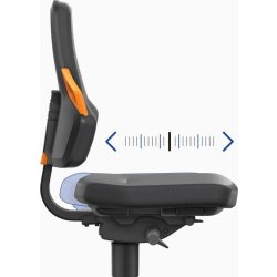 Nexxit Arbejdsstol, sort/blå, Duotec, fodring