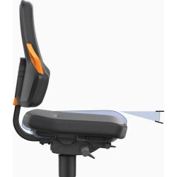 Nexxit Arbejdsstol, sort/blå, Duotec, fodring