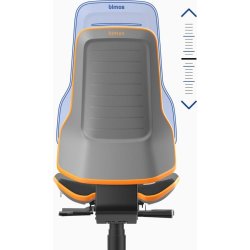 Neon Arbejdsstol, sort/blå, Skintec, hjul