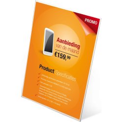 Peleman Print & klæb display | A4 | Hvid
