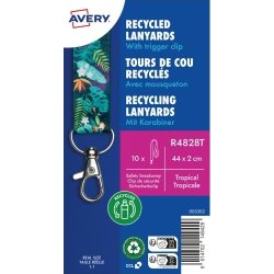 Avery R4828T Nøglesnor, Tropical-print karabinhage