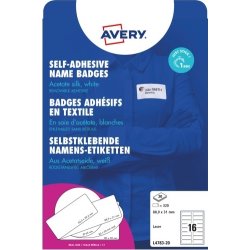 Avery Zweckform L4783-20 Navnebadges, 88,9 x 31 mm