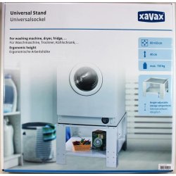 Xavax Sokkelreol til Vaskemaskine Med Hylde, Hvid
