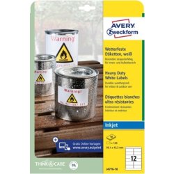 Avery holdbare etiketter | 99,1x42,3 mm | 120 stk.
