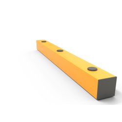 Rack-Mammut påkørselsværn t/gulv, flex, 1,2 m