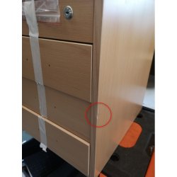 Compact kassette, 4 skuffer, bøg