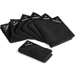 Klud microfiberklude 7 ugedage, 30x30cm, sort