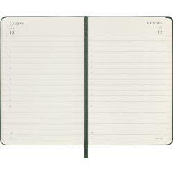 Moleskine 2026 Kalender | H | Dag | Poc. | Grøn