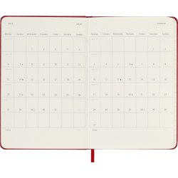 Moleskine 2026 Kalender | H | Dag | Poc. | Rød