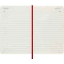 Moleskine 2026 Kalender | S | Dag | Poc. | Rød