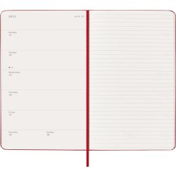 Moleskine 2026 Kalender | H | Uge | L | Rød
