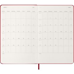 Moleskine 2026 Kalender | H | Uge | L | Rød