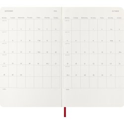 Moleskine 2026 Kalender | S | Uge | L | Rød