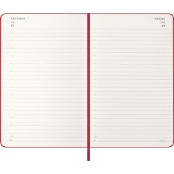 Moleskine 2026 Kalender | H | Dag | L | Rød