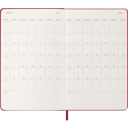 Moleskine 2026 Kalender | H | Dag | L | Rød