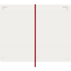 Moleskine 2026 Kalender | S | Dag | L | Rød