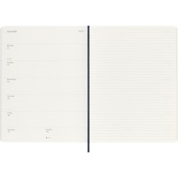 Moleskine 2026 Kalender | S | Uge | XL | Blå
