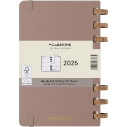 Moleskine 2026 Kalender | Spiral | Uge | L | Beige