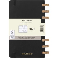 Moleskine 2026 Kalender | Spiral | Uge | L | Sort