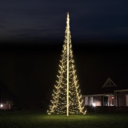 Starlight lysekæde, flagstang, 8 m, 2000LED, blink
