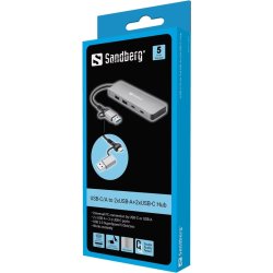 Sandberg USB-C/A til 2xUSB-A | 2xUSB-C Hub
