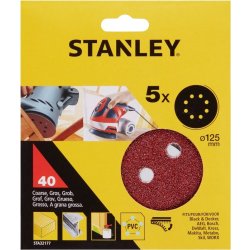 Stanley Slibeskive Ø125 mm, korn 40, 5 stk.