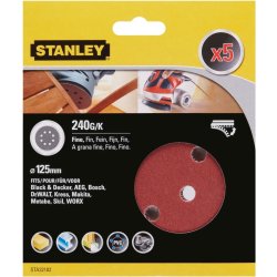 Stanley Slibeskive Ø125 mm, korn 240, 5 stk.