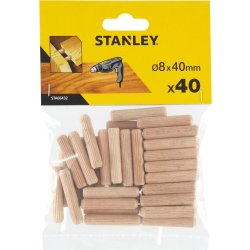 Stanley Trædyvler Ø8 mm, 30 mm, 40 stk.