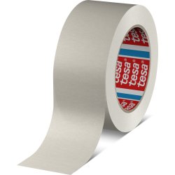 tesa Pakketape, papir, 50mm x 50m, hvid