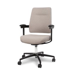 Milano kontorstol, m. armlæn, beige