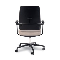 Milano kontorstol, m. armlæn, beige