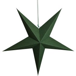 Papirstjerne, Ø60cm, (ekskl) kabel & pære, grøn