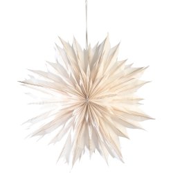 Papirstjerne, Ø45cm, (ekskl) kabel & pære, hvid